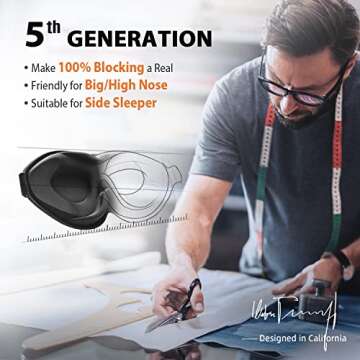 Ezona Sleep Mask for Full Darkness and Comfort in Style