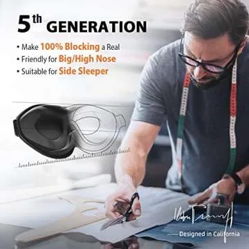 Ezona Sleep Mask for Full Darkness and Comfort in Style