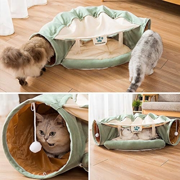 Dreamsoule Cat Tunnel Bed 2-in-1 Play and Comfort
