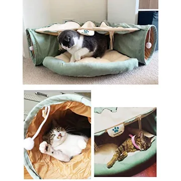 Dreamsoule Cat Tunnel Bed 2-in-1 Play and Comfort
