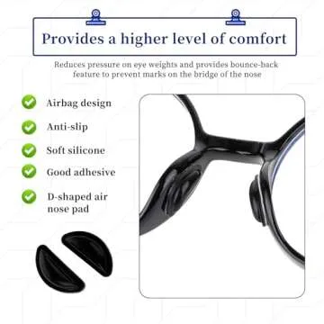 Comfortable Silicone Nose Pads for Glasses