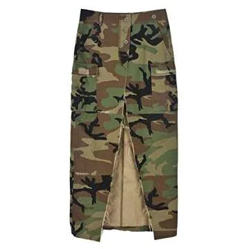 Stylish CHARTOU Women Camouflage Skirt with Pockets