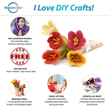 Stunning Glaciart Felt Lily Flowers Bouquet Perfect Gift