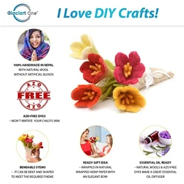 Stunning Glaciart Felt Lily Flowers Bouquet Perfect Gift