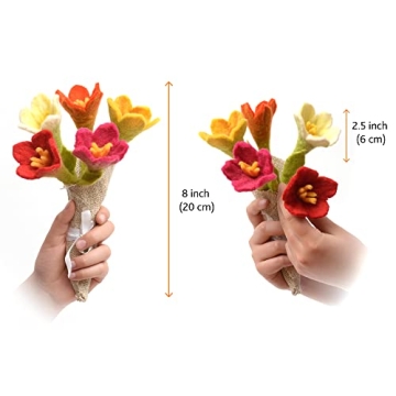 Stunning Glaciart Felt Lily Flowers Bouquet Perfect Gift