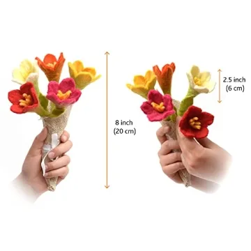 Stunning Glaciart Felt Lily Flowers Bouquet Perfect Gift