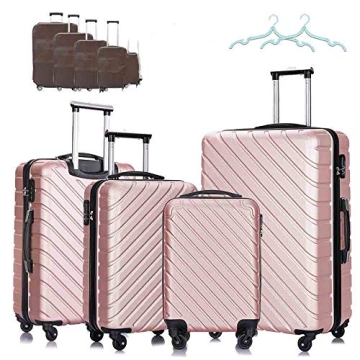 Apelila 4 Piece Lightweight Suitcase Set - Perfect for Travel