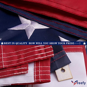 Freefy American Flag 2.5x4 Ft Sleeved Durable Outdoor