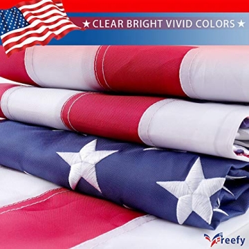 Freefy American Flag 2.5x4 Ft Sleeved Durable Outdoor
