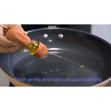 Hoforife Glass Olive Oil Bottle and Brush Set for Cooking