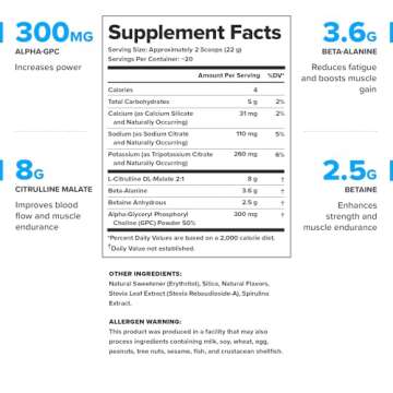 LEGION Pulse Pre Workout Supplement - All Natural Nitric Oxide Preworkout Drink to Boost Energy, Cre...