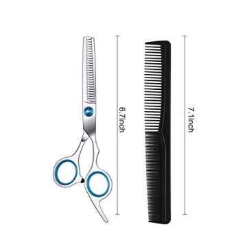 Thinning Shears Thinning Scissors 6.7 Inch Stainless Steel Hair Cutting Scissors Professional Haircut Trimming Texturizing Blending Scissors Barber Home Use Hairdressing Scissors for Women Men Kids