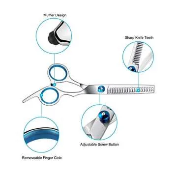 Thinning Shears Thinning Scissors 6.7 Inch Stainless Steel Hair Cutting Scissors Professional Haircut Trimming Texturizing Blending Scissors Barber Home Use Hairdressing Scissors for Women Men Kids