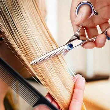 Thinning Shears Thinning Scissors 6.7 Inch Stainless Steel Hair Cutting Scissors Professional Haircut Trimming Texturizing Blending Scissors Barber Home Use Hairdressing Scissors for Women Men Kids