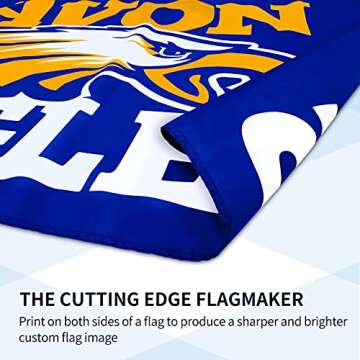 Anley Custom Flag 3x5 Foot Customized Flags Banners - Personalize Print Your Own Logo/Design/Words/Text - Vivid Color, Canvas Header and Double Stitched - Brass Grommets 3 X 5 Ft - Single Sided