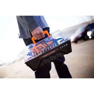 WEN 23190 1.3-Amp Variable Speed Steady-Grip Rotary Tool with 190-Piece Accessory Kit, Flex Shaft, and Carrying Case, Multicolor