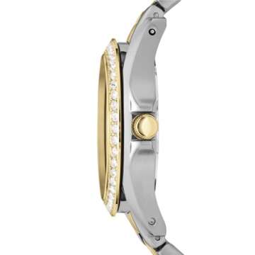 Fossil Women's Riley Quartz Stainless Steel Multifunction Watch, Color: Gold/Silver (Model: ES3204)