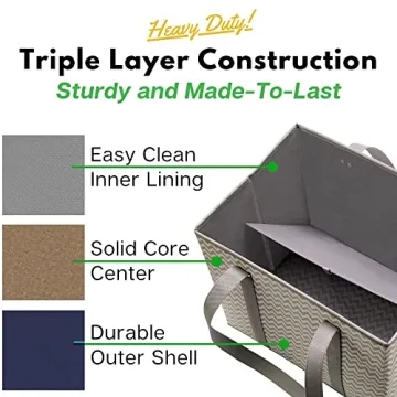 Reusable Grocery Bags - Heavy Duty Shopping Totes for Everyday Use