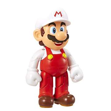 Super Mario Fire Mario Figure with Fire Flower Accessory