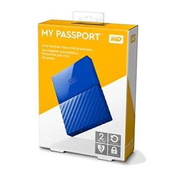 WD 2TB Blue My Passport Portable External Hard Drive