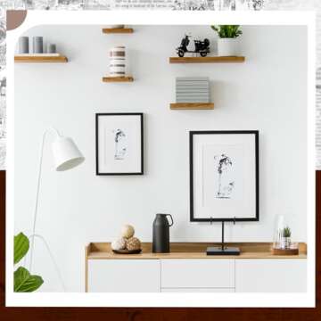 RattanView Black Metal Frame Holder Heavy Duty Sign Holder Vertical Picture Art Painting Display Stand Plaque Poster Stand for Home Restaurant Table Exhibition(12 x 5 x 4 Inches)