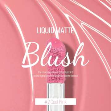 KYDA Liquid Blush, Matte Tinted for Cheeks, Lasting Dewy Finish, High Pigment Soft Creamy Blush, Ble...