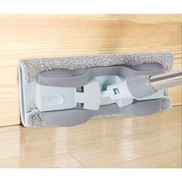 Microfiber Mop 15 inch Wood Floor Mop for Floor Cleaning with 4 Washable Mop Pads Dust Mop Floor Cleaning Wet Mop with Adjustable Handle