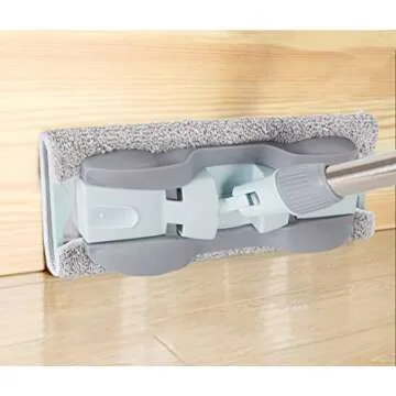 Microfiber Mop 15 inch Wood Floor Mop for Floor Cleaning with 4 Washable Mop Pads Dust Mop Floor Cleaning Wet Mop with Adjustable Handle