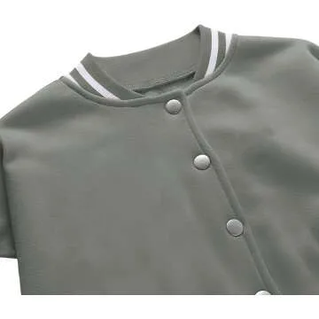 XASPEE Women's Colorblock Faux Leather Bomber Jacket