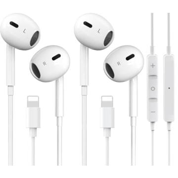 2 Packs Wired Headphones for iPhone Earbuds with Built-in Microphone & Volume Control HiFi Stereo No...