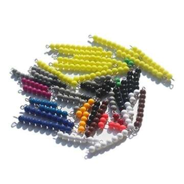 DANNI Montessori Baby Math Educational Toy Subtraction Snake Game Math Teaching Aids Wood Box Colorful Plastic Checker Board Beads