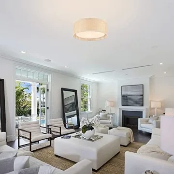 WINGBO 15.7 Modern Flush Mount Ceiling Light Fixture