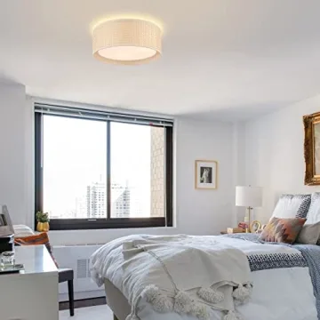 WINGBO 15.7 Modern Flush Mount Ceiling Light Fixture