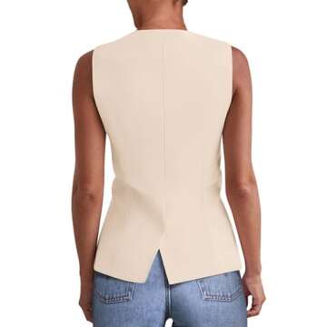 PRETTYGARDEN Women's Summer Suit Vest Tops 2025 Dressy Business Casual Sleeveless Button Down Trendy...