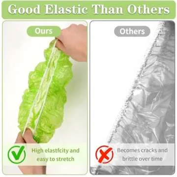 60 Pcs Bowl Covers for Bread Proofing, Plastic Shower Caps for Sourdough Bread, Food Covers Elastic Reusable Stretch, Food Wrap 3 Size, Fresh Keeping Bags（6/8/10inch）