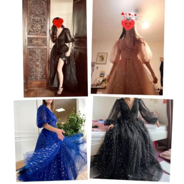 Sparkle Starry Tea Length Dress for Elegant Occasions