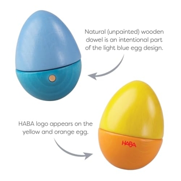 HABA Fun with Sounds Wooden Eggs for Toddlers Musical Play