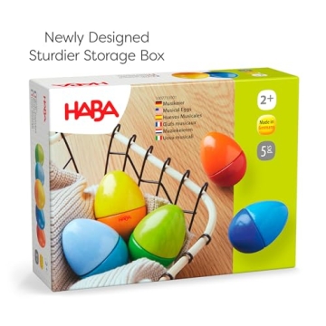 HABA Fun with Sounds Wooden Eggs for Toddlers Musical Play