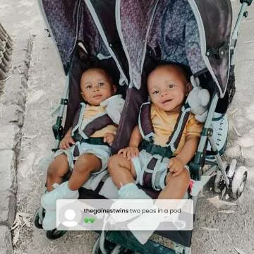 Delta Children LX Side by Side Stroller - Night Sky