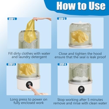 Portable Mini Washing Machine for Apartments and Travel