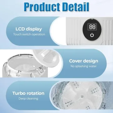 Portable Mini Washing Machine for Apartments and Travel