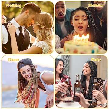 Lucomb 220 Pcs Gold Hair Jewelry for Stylish Braids