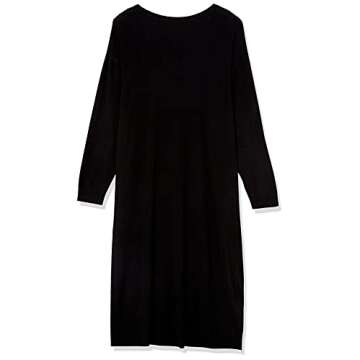 The Drop Women's Suki Rib Midi V-Back Dress, Black, 3X, Plus Size