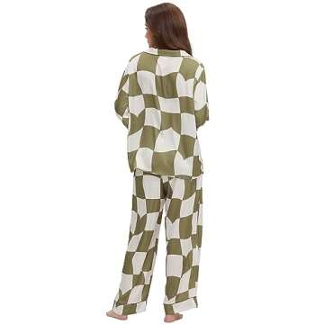 YiNi LuLu Women's Silk Satin Pajamas Set - Comfortable Sleepwear