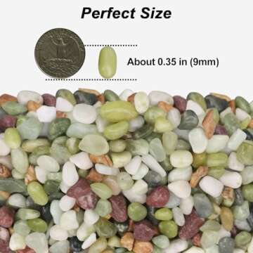 Virekm Natural Decorative Stones for Indoor and Outdoor Enchantment (5 Pounds)