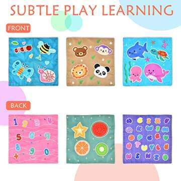 Baby Toys 6-12 Months Tissue Toy Montessori Toy for Babies 6-12 18 Months, Soft Contrast Crinkle Sensory Toys for Toddlers