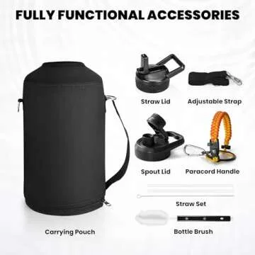 RAYMYLO 64 oz Insulated Water Bottle - Ultimate Hydration
