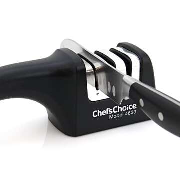 Chef’sChoice Professional Manual Knife Sharpener with Diamond Abrasives for Precision Sharpening