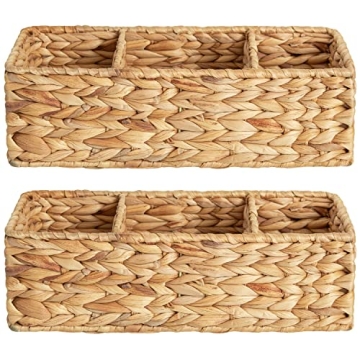 StorageWorks Wicker Toilet Basket for Smart Bathroom Organization