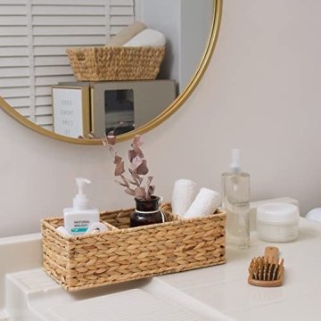 StorageWorks Wicker Toilet Basket for Smart Bathroom Organization